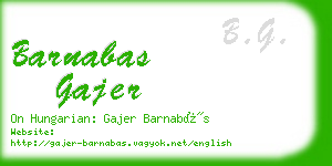 barnabas gajer business card